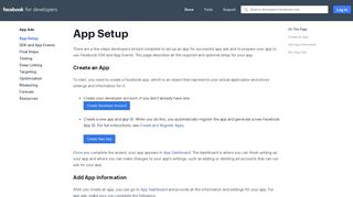 App Setup - App Ads - Facebook for Developers
