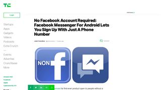 No Facebook Account Required: Facebook Messenger For Android ...