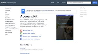 Account Kit - Facebook for Developers