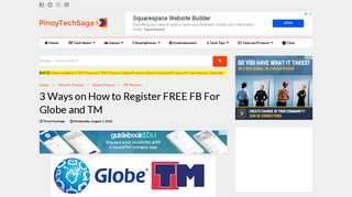 3 Ways on How to Register FREE FB For Globe and TM ...