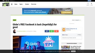 Globe's FREE Facebook is back (hopefully!) for good - HardwareZone ...