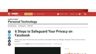 6 Simple Steps to Safeguard Your Facebook Account - AARP