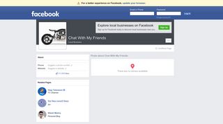 Chat With My Friends - Local Business | Facebook