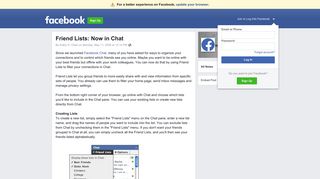 Friend Lists: Now in Chat | Facebook