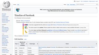 Timeline of Facebook - Wikipedia