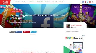 Connecting Games To Facebook -- What's In It For You? - MakeUseOf