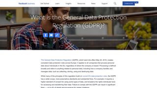 General Data Protection Regulation (GDPR) | Facebook Business