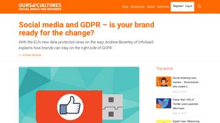 Social media and GDPR – is your brand ready for the change? - Our ...