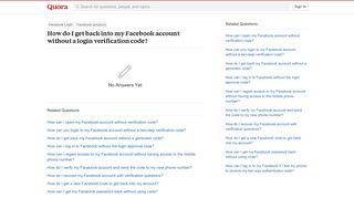 How to get back into my Facebook account without a login ...