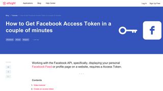 How to get Facebook Access Token in 1 minute (2019) - Elfsight