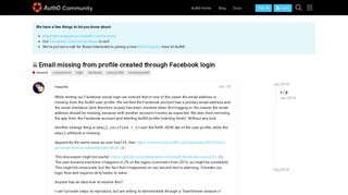 Email missing from profile created through Facebook login - Auth0 ...