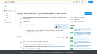 Using Facebook/Gmail Login? Can I access profile details? - Stack ...