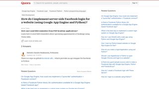 How to implement server-side Facebook login for a website (using ...