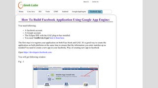 build facebook application | using google app Engine | FB APP screen ...
