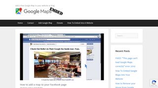 How to add a map to your Facebook page - Embed Google Map