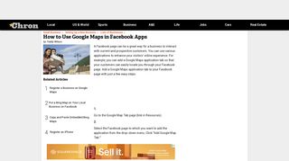 How to Use Google Maps in Facebook Apps | Chron.com