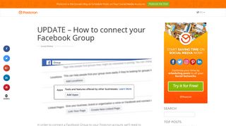 UPDATE - How to connect your Facebook Group · Postcron - Social ...