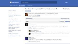 I am the creator of a group but forget the login password? | Facebook ...