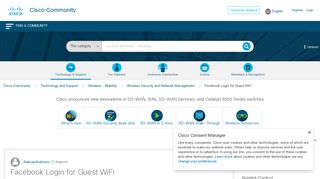 Facebook Login for Guest WiFi - Cisco Community