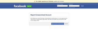 Report Compromised Account - Facebook