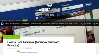 Hack Like a Pro: How to Hack Facebook (Facebook Password ...