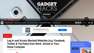 How to Log In and Access Blocked Websites (eg Facebook ... - Internet