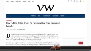 How To Hide Online Status On Facebook Chat From Unwanted Friends