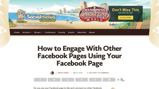 How to Engage With Other Facebook Pages Using Your Facebook Page