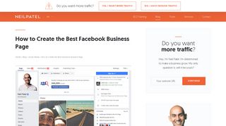 How to Create the Best Facebook Business Page - Neil Patel