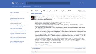 Blank White Page After Logging Into Facebook, How to Fix ...