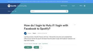 How do I login to Hulu if I login with Facebook to... - The ...
