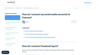 How do I connect my social media accounts to Patreon? – Patreon ...