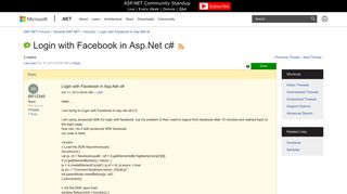 Login with Facebook in Asp.Net c# | The ASP.NET Forums