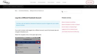 Log into a Different Facebook Account – Mevo