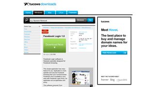 Facebook Login - Free Download - Tucows Downloads