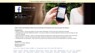 APK Facebook Lite pour Android