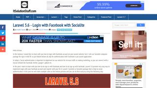 Laravel 5.6 - Login with Facebook with Socialite - ItSolutionStuff.com