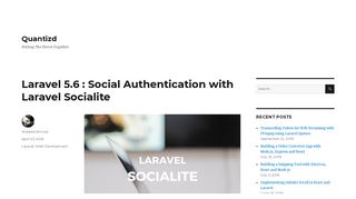 Laravel 5.6 : Social Authentication with Laravel Socialite – Quantizd