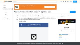 Access phone number from facebook login Like Uber - Stack Overflow