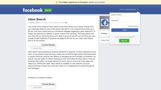 Inbox Search | Facebook