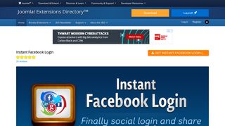 Instant Facebook Login, by J!Extensions Store - Joomla Extension ...