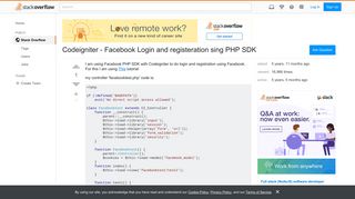 Codeigniter - Facebook Login and registeration sing PHP SDK ...