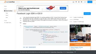 Facebook Login SDK in IOS 9 - Stack Overflow