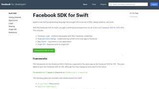 Swift SDK - Facebook for Developers