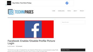 Facebook: Enable/Disable Profile Picture Login - Technipages