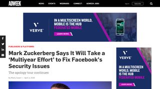 Mark Zuckerberg Says It Will Take a 'Multiyear Effort' to Fix Facebook's ...