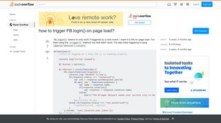 how to trigger FB.login() on page load? - Stack Overflow