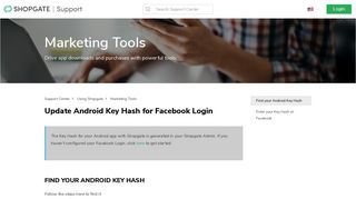 Update Android Key Hash for Facebook Login – Support Center
