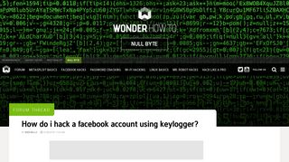How do i hack a facebook account using keylogger? « Null Byte ...