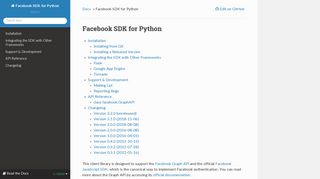 Facebook SDK for Python - Read the Docs